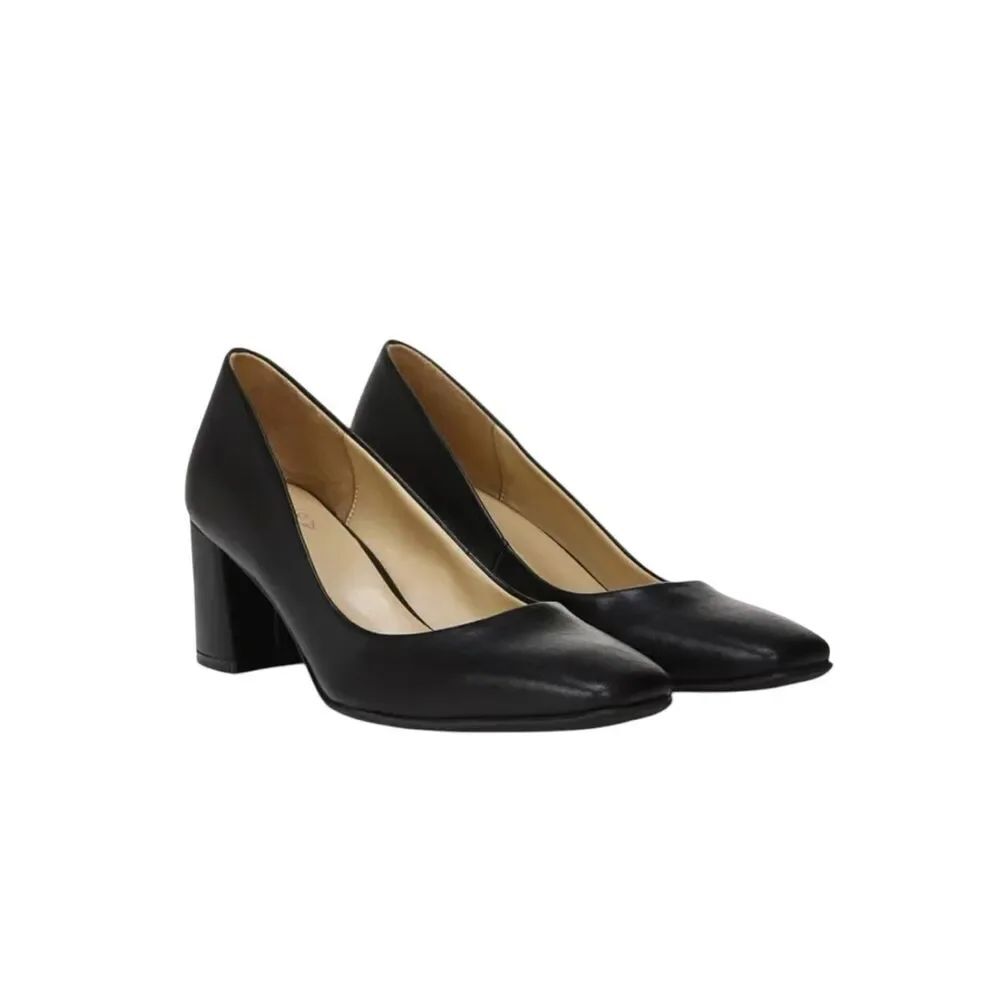 Naturalizer Black WARNER PUMP Block Heel Classic Comfort Office Career Shoes 10